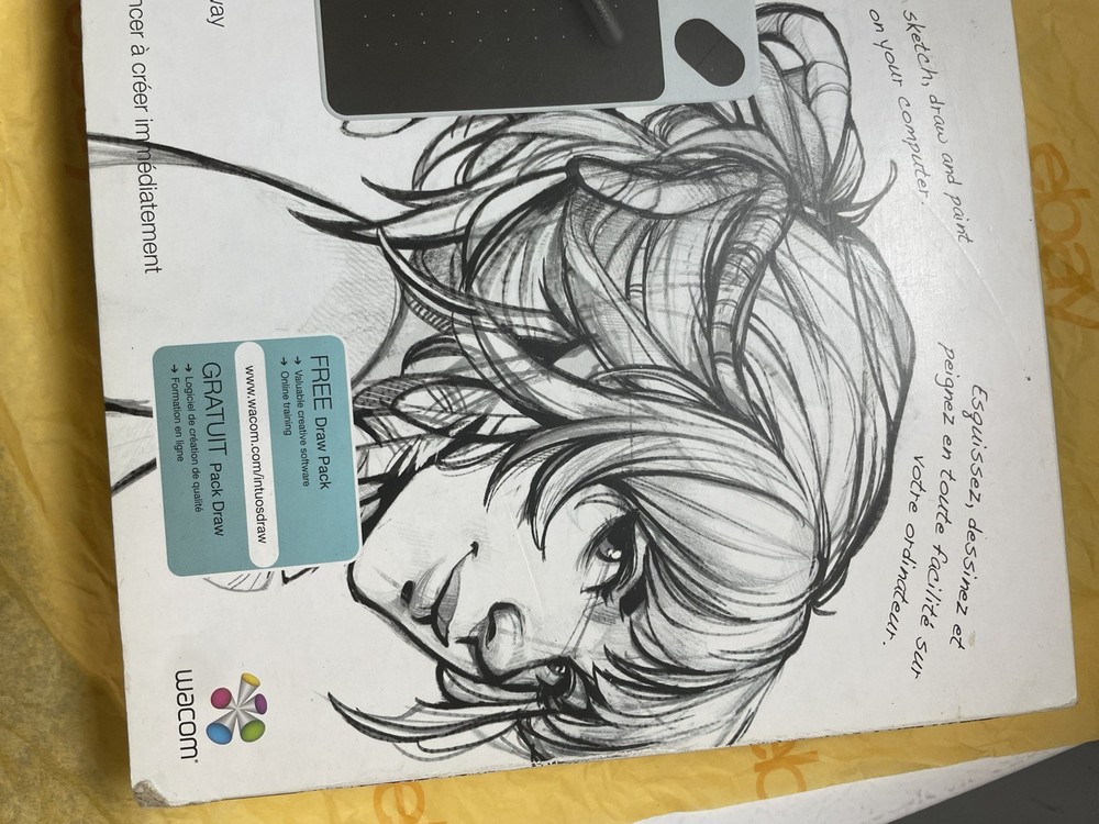 Wacom Intuos Draw Creative Graphics Tablet Small White- CTL490