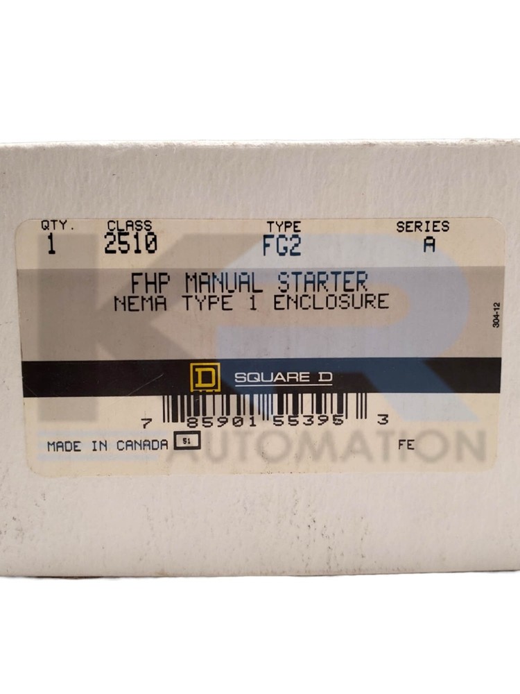 NEW Square D 2510 /A Manual Starter NEMA Type Enclosure