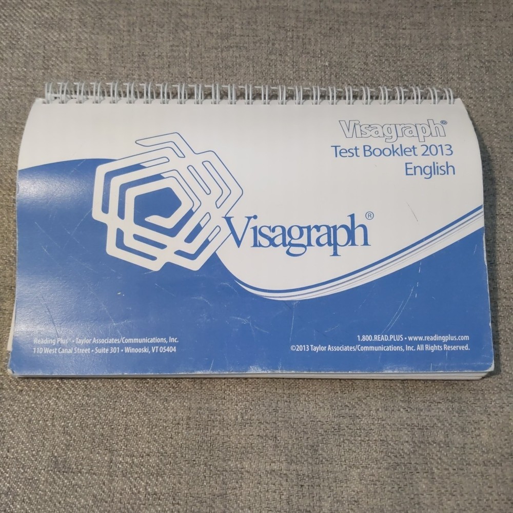 Visagraph Eye Movement Testing Device Googles w/ Case 2013 Test Booklet UNTESTED