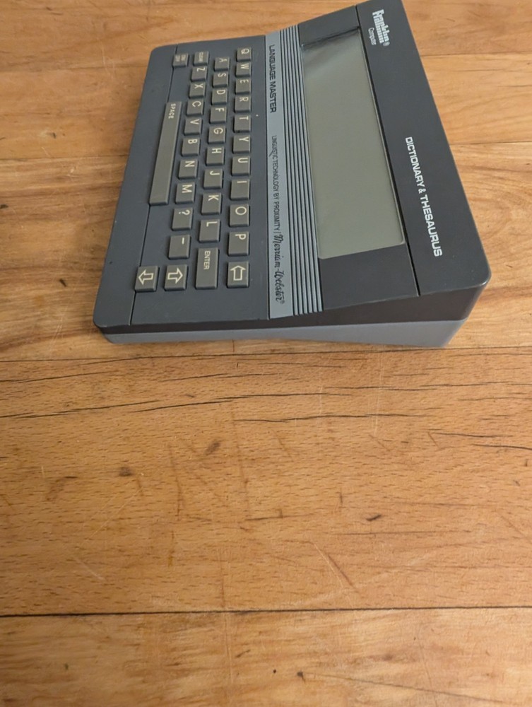 1987 Franklin Computer Dictionary Thesaurus LM-2000 Language Master Works