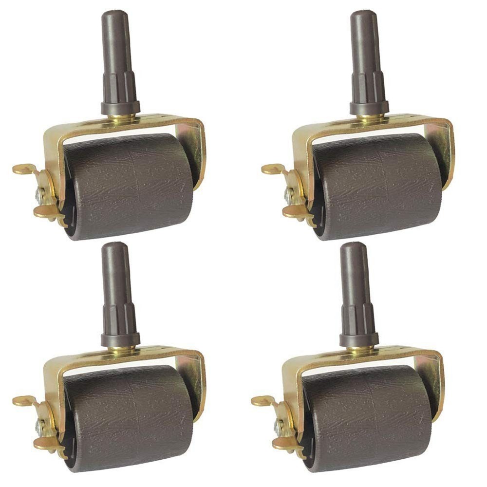 Socket Sleeve Insert Casters for Bed Frames Metal Stem 4 pcs 1400 lbs Load