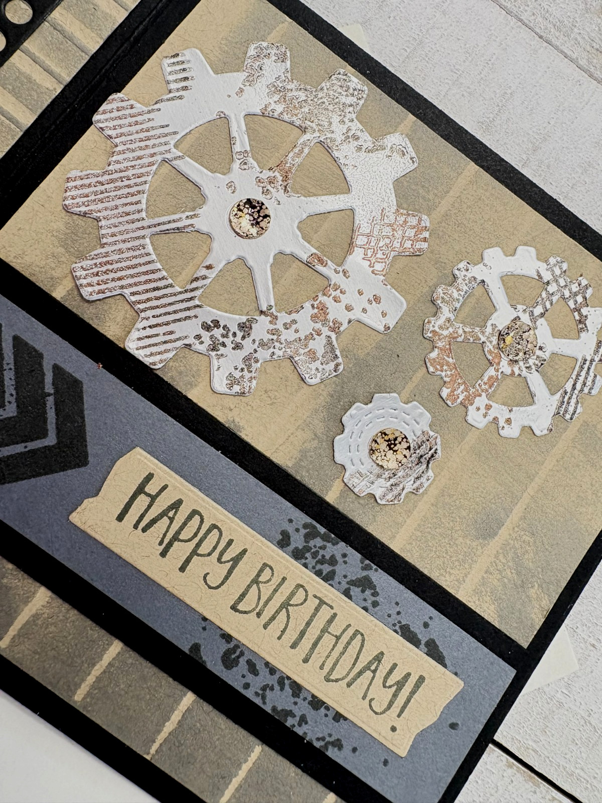 Stampin' Up! Card Kit - GEARS AND TEXTURES - All Inclusive Set of 4 Cards