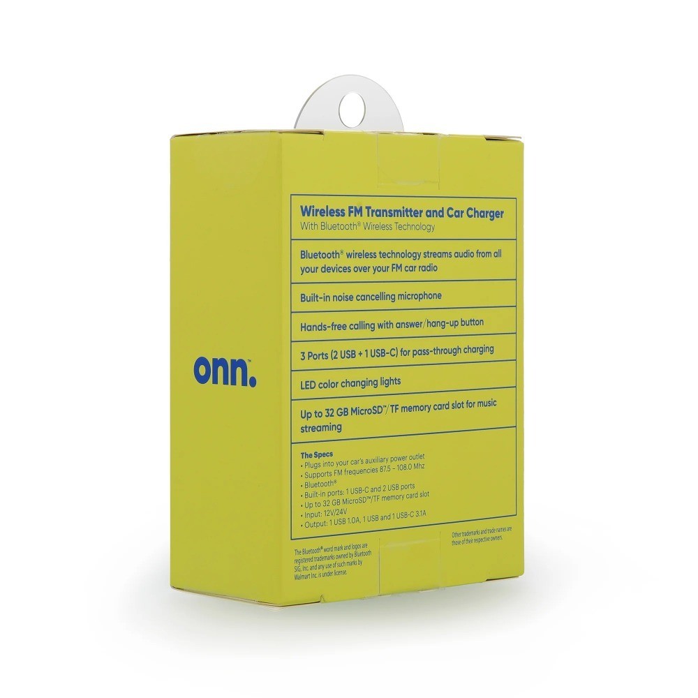 Bluetooth FM Transmitter Car Charger with LCD Display Type C Wireless Music