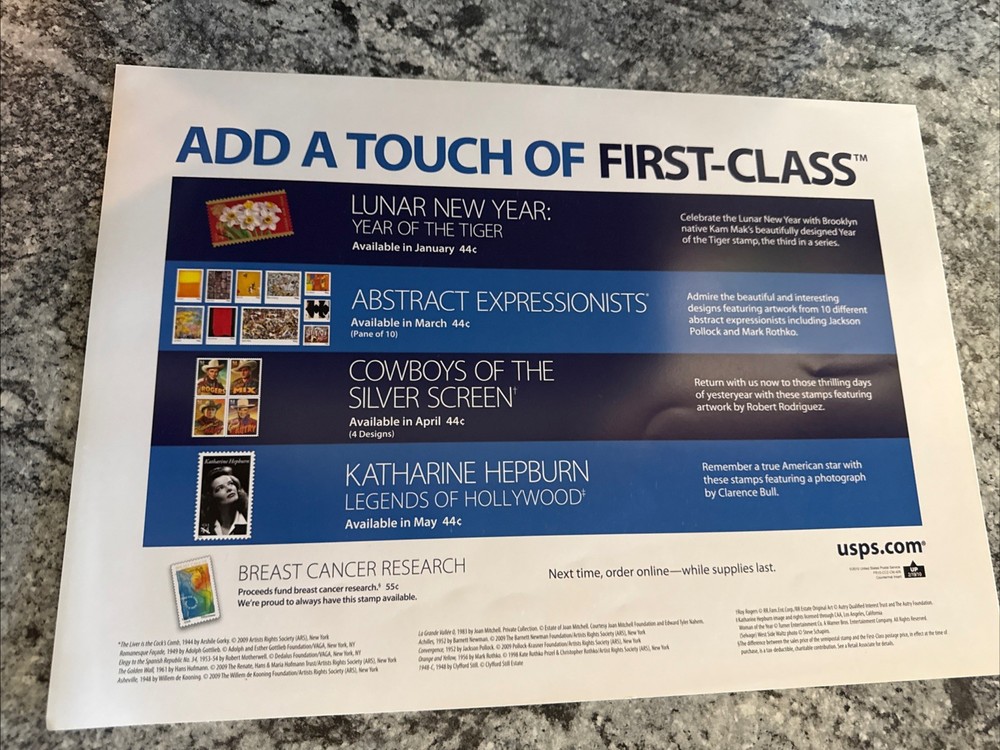 Vintage USPS POSTAGE STAMP Advertising Poster 16.5 X 14 2010 Cowboys