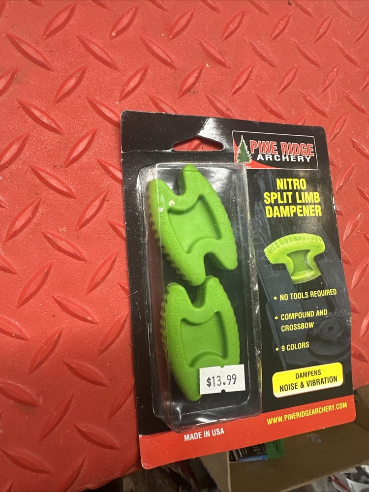 Pine Ridge - Nitro - Split Limb - Dampener - Lime Green - 2 Pack