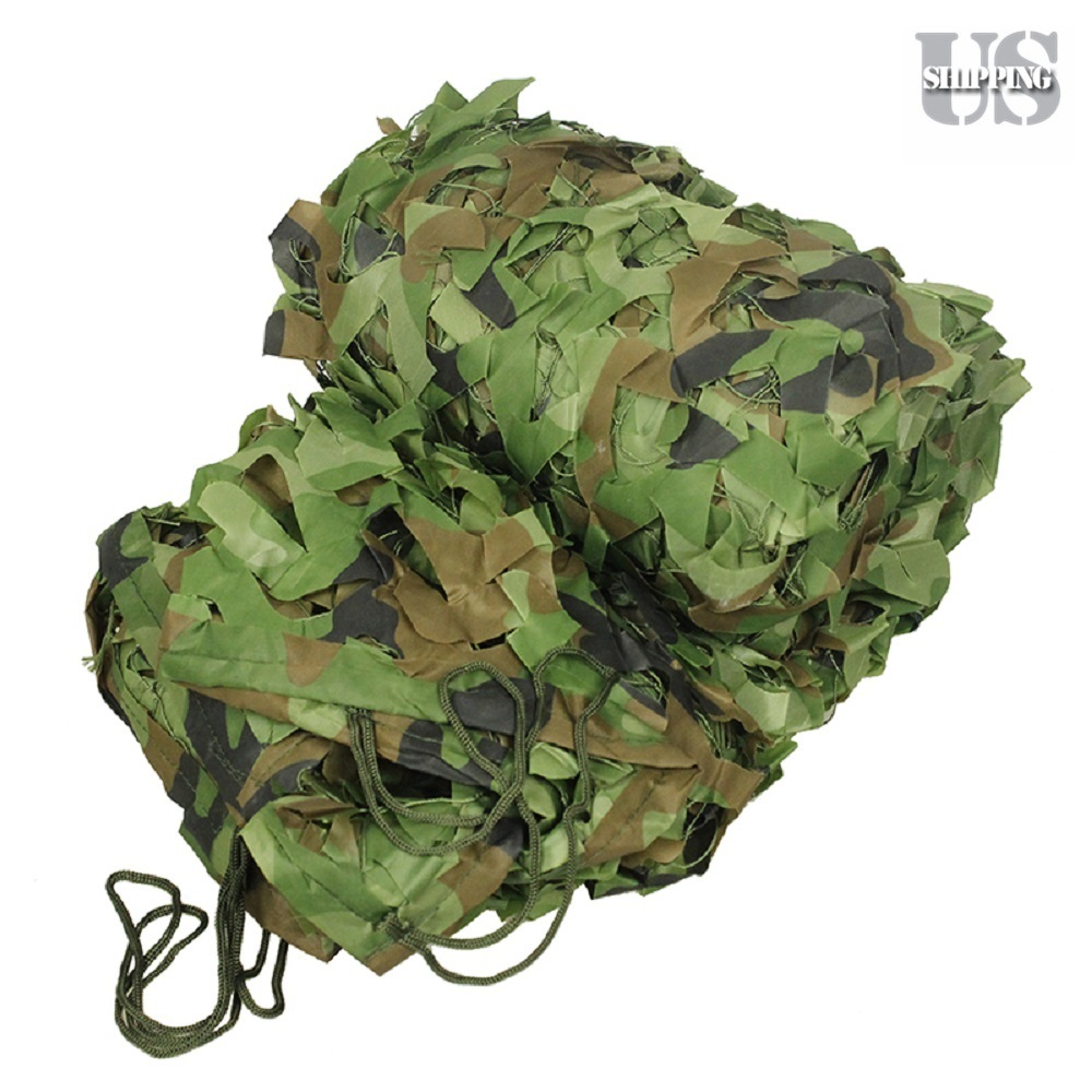 Woodland Camo Netting Military Camouflage Cover for Hunting, Camping, Hideout