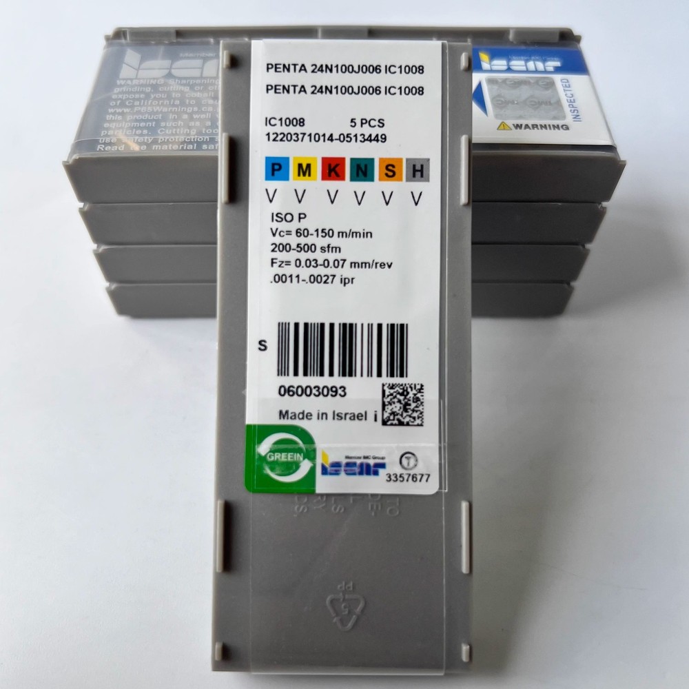 ISCAR / PENTA24N100J006 IC1008 / Industrial indexable Carbide Inserts 5 Pcs