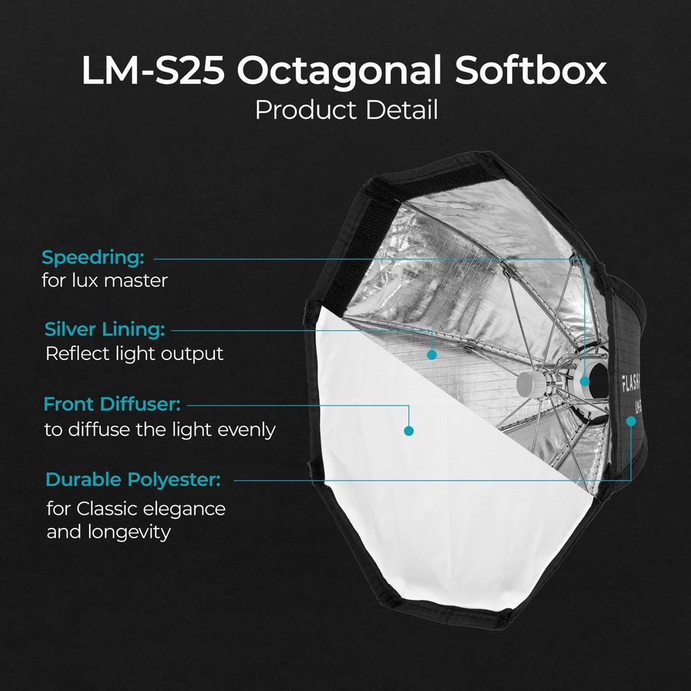 Flashpoint LM-S25 Octagonal Softbox for Lux Master Flash