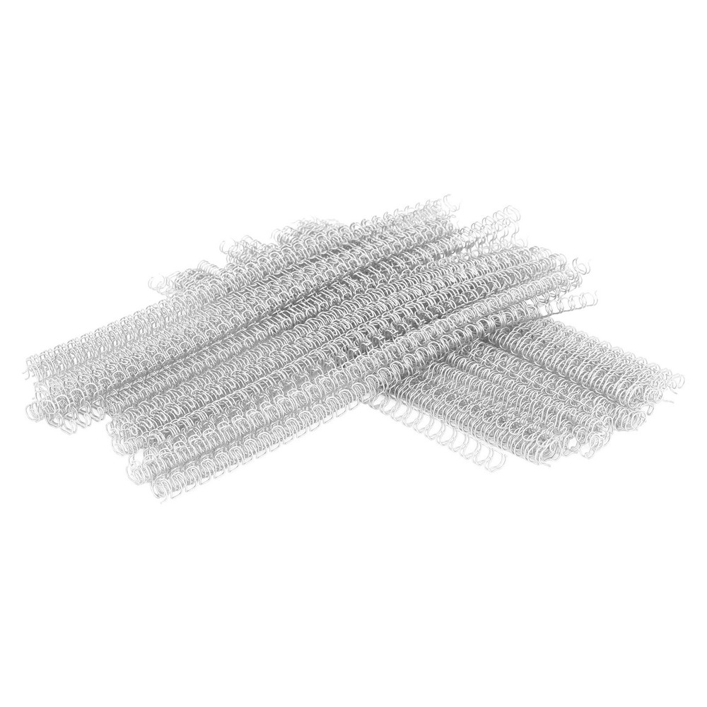 Silver 100x Double Loop Wire Binding Spine 20 Sheet Capacity 3:1 Pitch 34 Loop 6