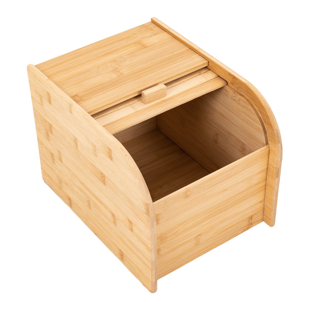 Bamboo Rice Storage Container Tabletop Rectangular Storage Container with Lid