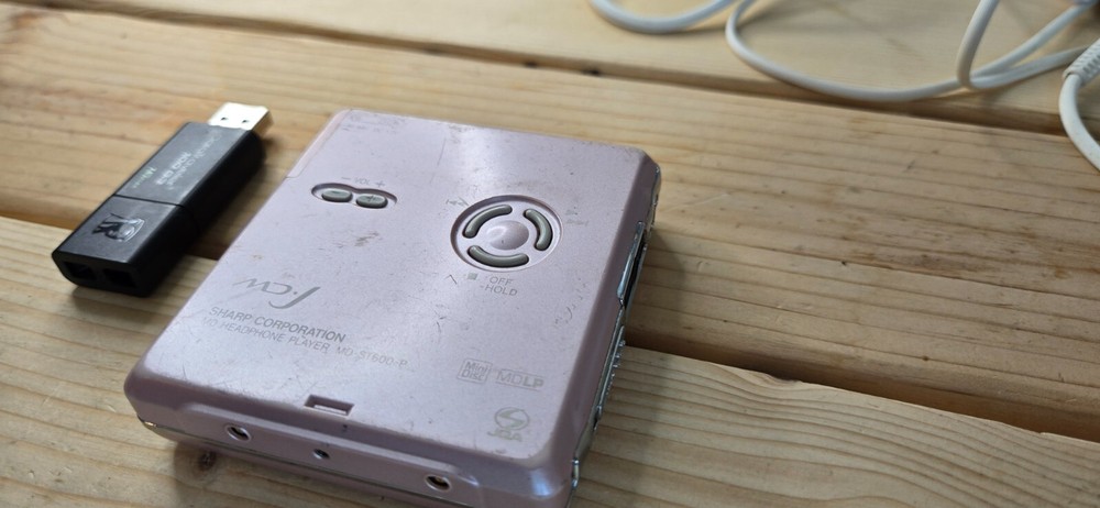 Sharp MD-ST600 Minidisc MDLP Player - Tested and Fully Working + USB Drive