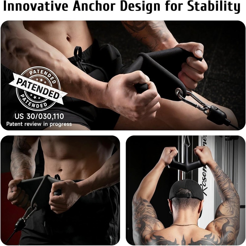 LAT Pull Down Bars Set Triangular Stability LAT Pulldown Attachments 8 Handles