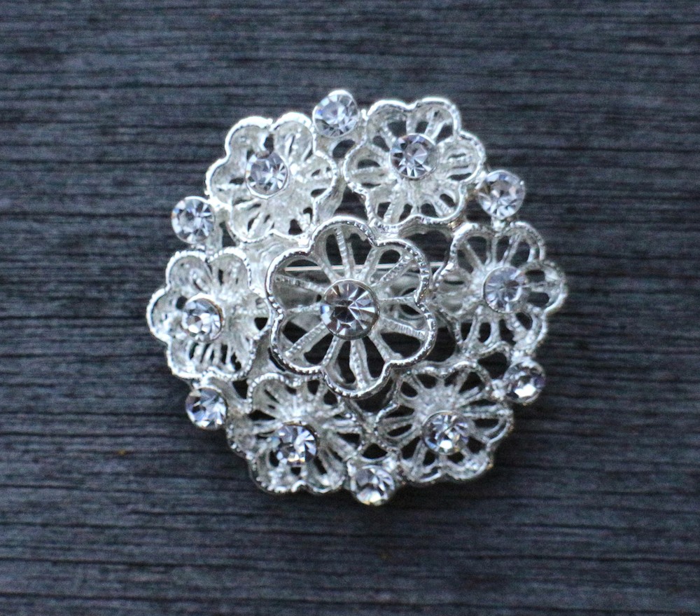 Crystal Floweret Stock Pin
