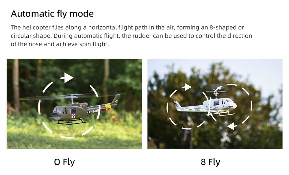Fly Wing UH1 V4 10CH M10 GPS 3D Auto Return Hovering RC RTF Helicopter US Plug
