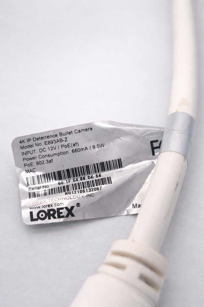 Lorex E893AB 4K Ultra HD Smart Deterrence IP Security Camera with Smart Motion