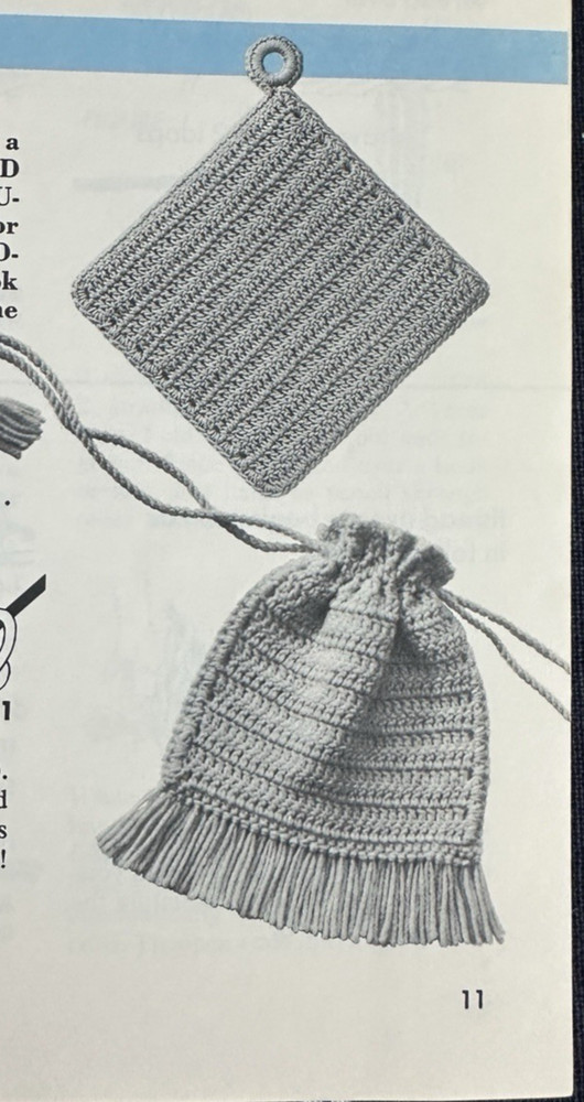 Learn to Crochet Pattern Booklet 1970's Vintage Basic Instructions Cloche Poncho