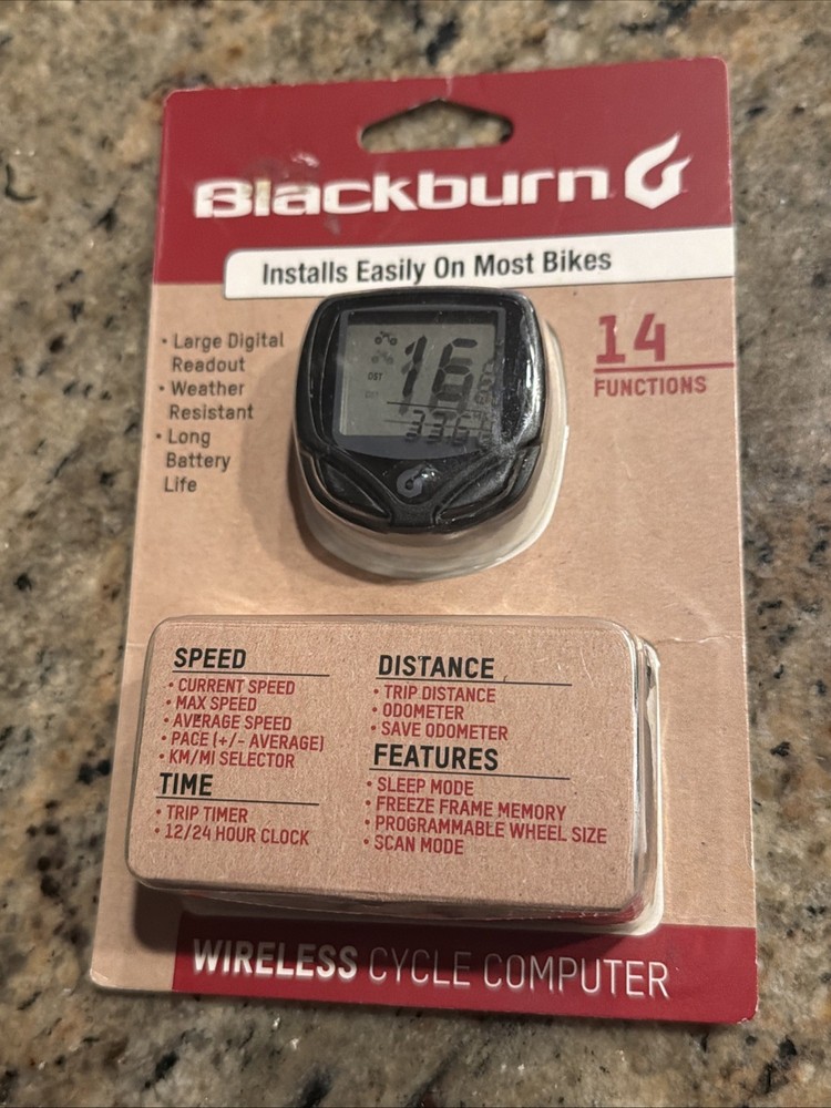 NEW Blackburn Wireless Digital Cycle Computer With 14 Functions