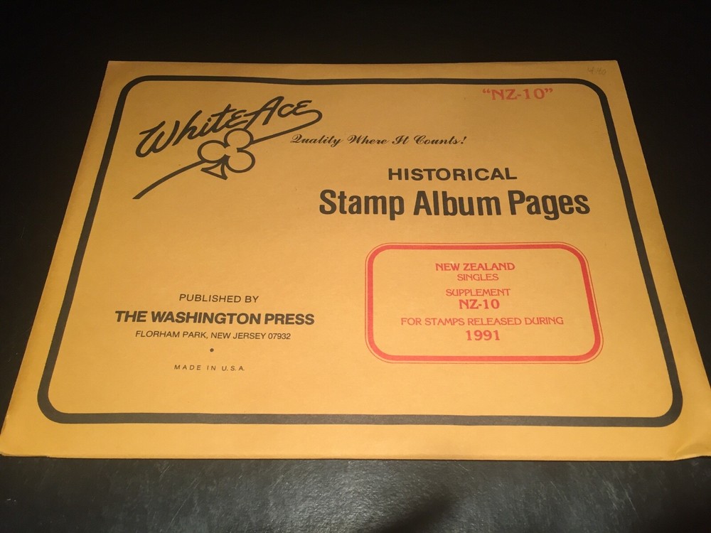 White Ace Stamp Album Supplement Pages - New Zealand - NZ-10 - 1991