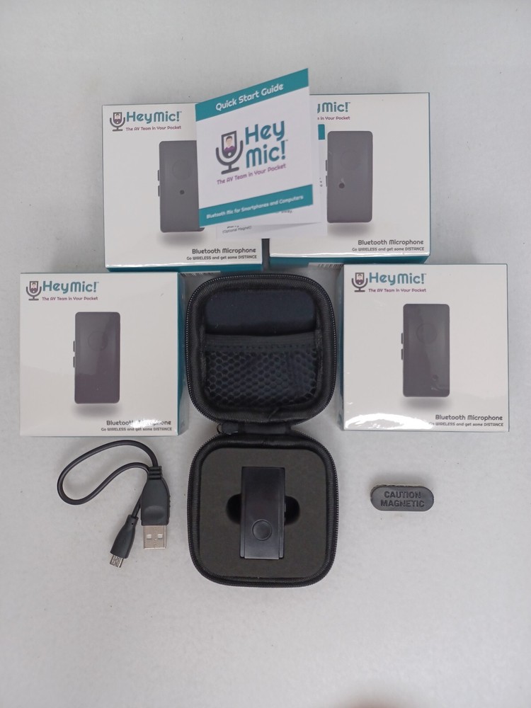 Hey Mic! Bluetooth Microphone: iPhone, Android, PC Mac Audio/Video Record - READ