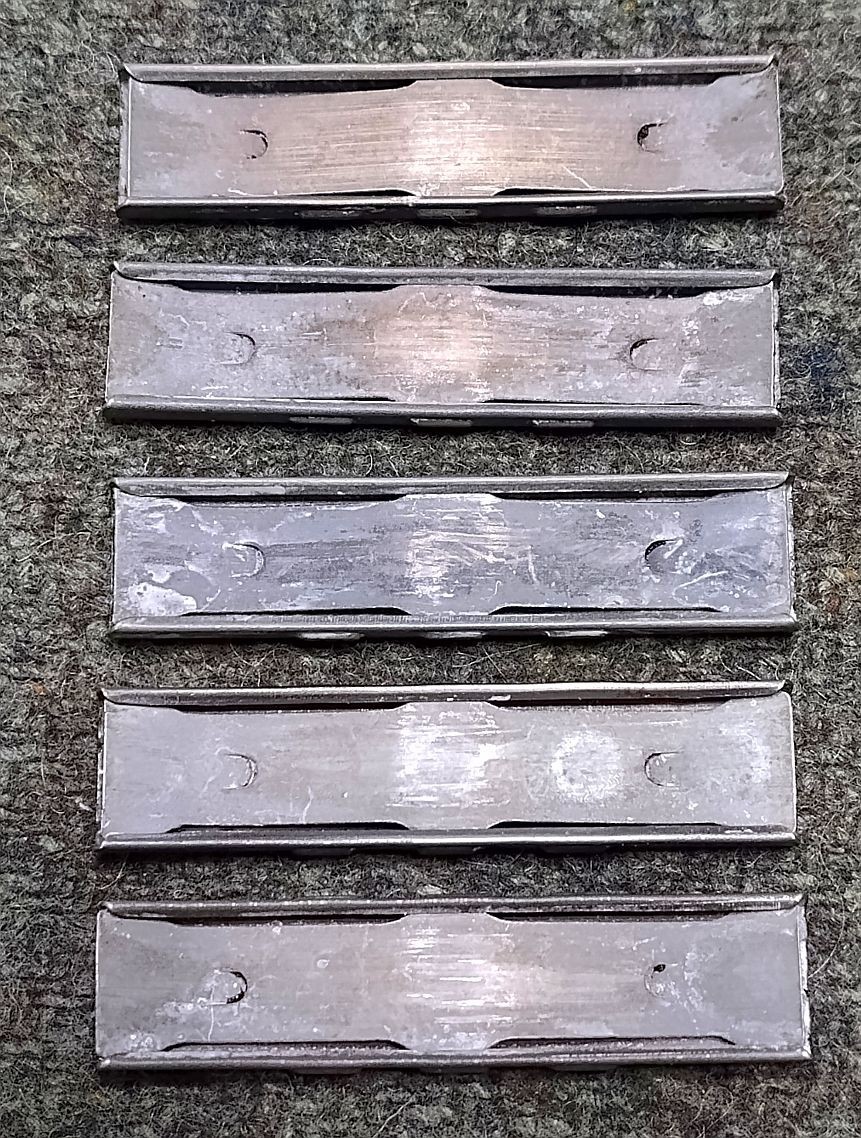 Scarce WWII German 1944 Dated (C-mpu-44) K98 Mauser Stripper Clips, Lot of 5