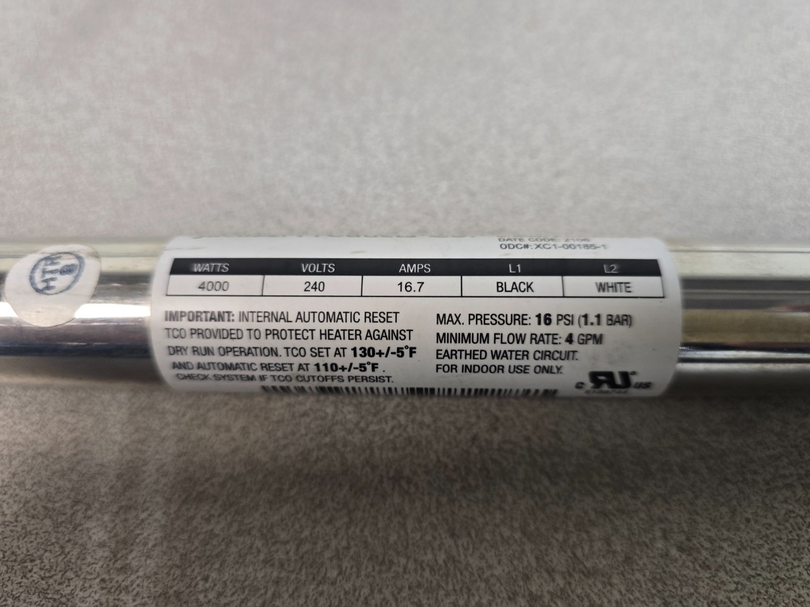 Jacuzzi Sundance Spa Heater Convertible 120/240v 1kW/4kW