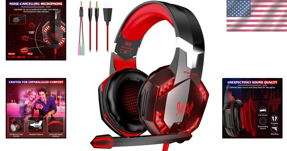 Multi-Platform Gaming Headset for PS5/PS4/Xbox One - Enhanced Gaming Experience
