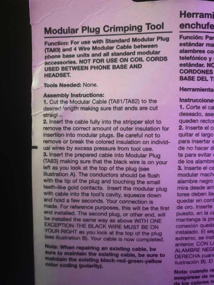 Gemini Modular Plug Crimping Tool 4-Wire