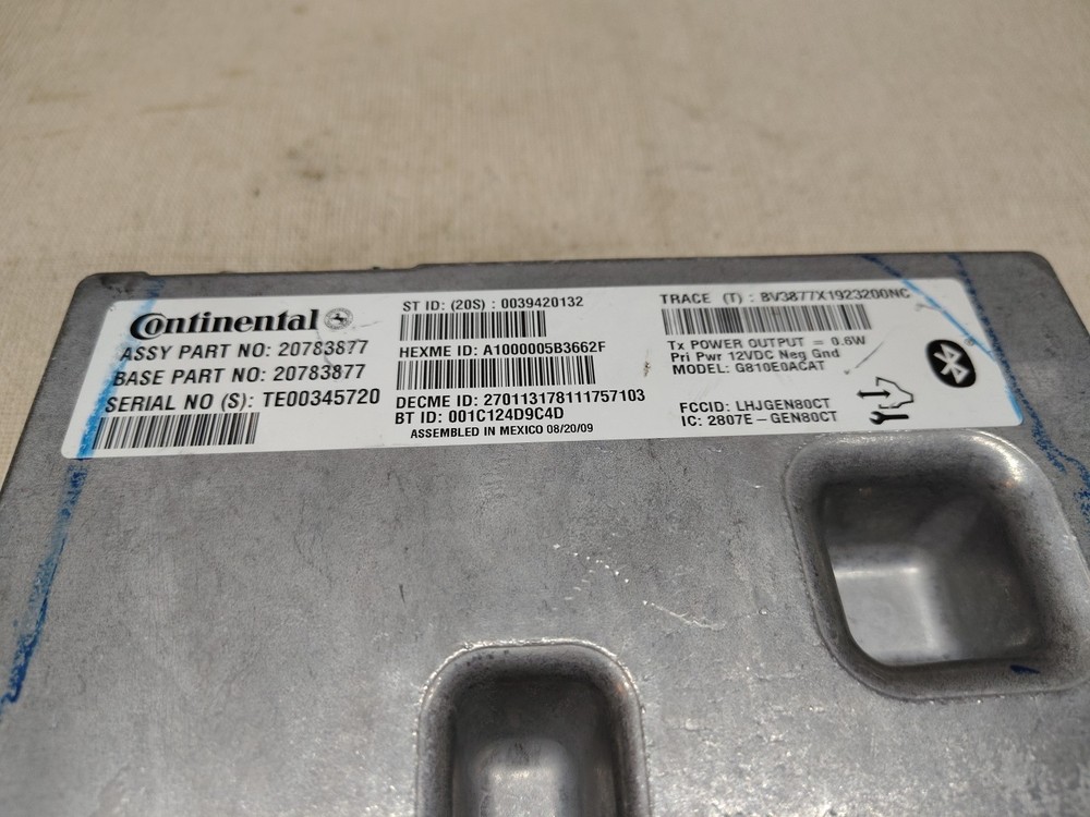 2009 Silverado Telematics Interface Module 20783877