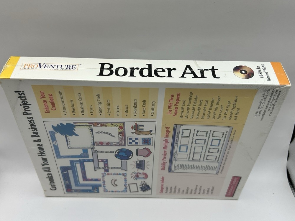 Border Art Windows PC software CIB NEW vintage Computer Software
