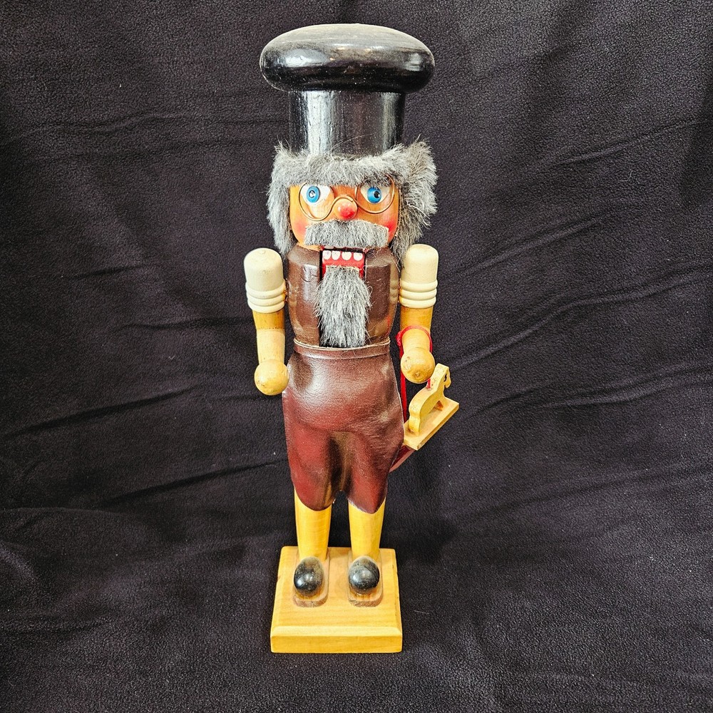 Santa's Workshop 14" Toy Maker with Apron Nutcracker with Toys