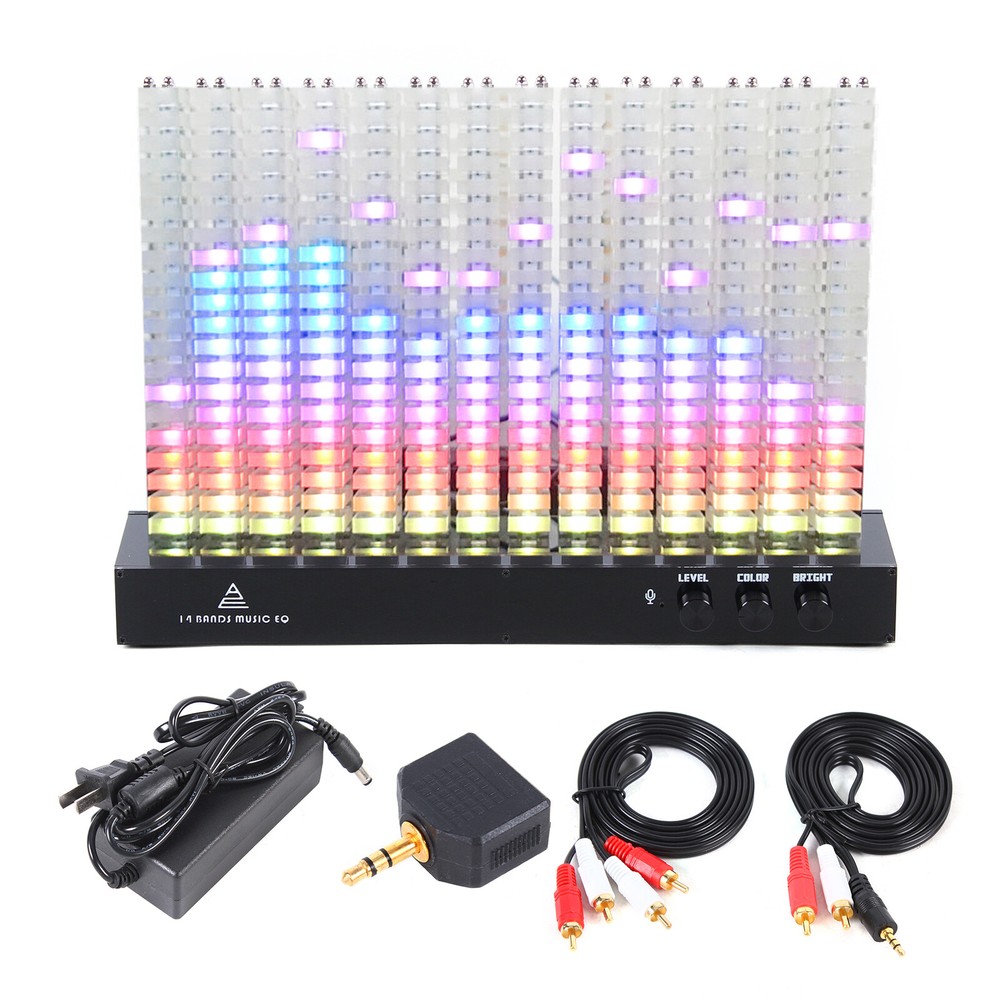 14-Segment Music Spectrum Analyzer,LED Level Indicator Spectrum Display Light US