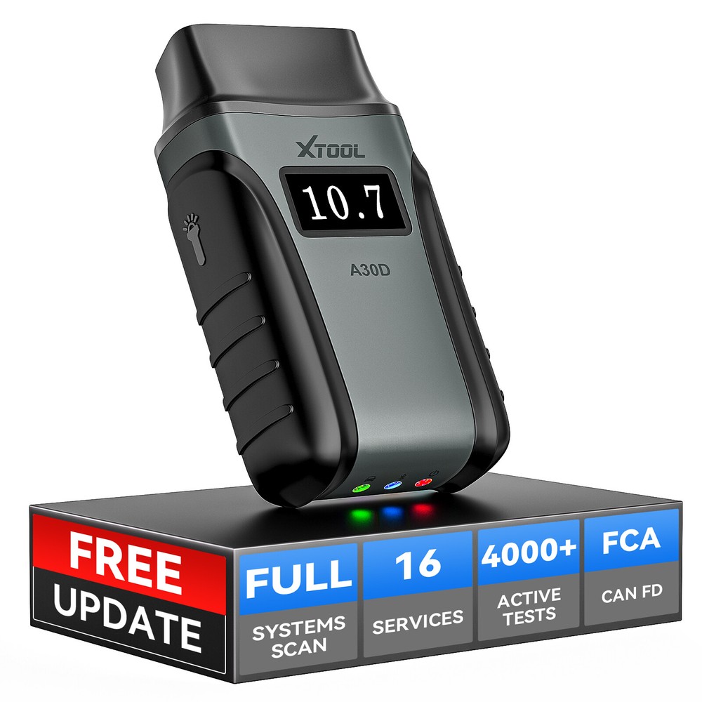 2025 XTOOL A30D V2.0 OBD2 Scanner Code Reader All System Car Diagnostic Tool FCA