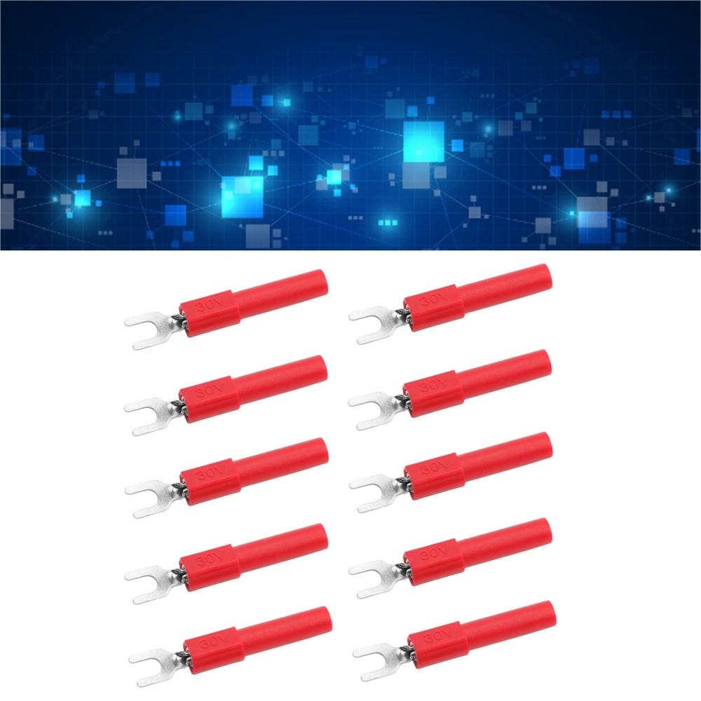 10pcs Fork Spade Wire Connectors High Quality Testing Multimeter Trending↑