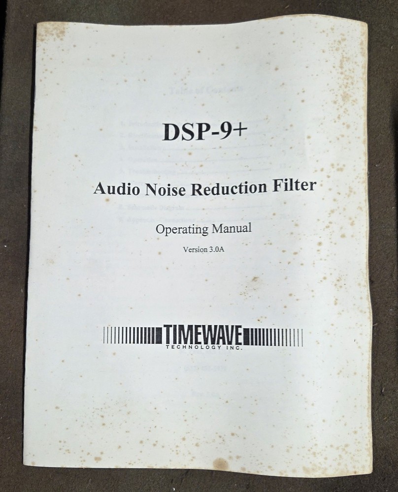 Timewave DSP-9 Digital Noise Reduction Filter (sold as-is Untested)