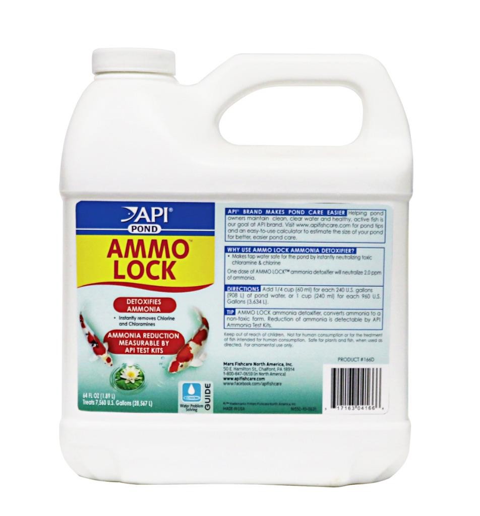 Pond Care Ammo Lock Instant Ammonia Neutralizer & Detoxifier 64oz treats 7680gal