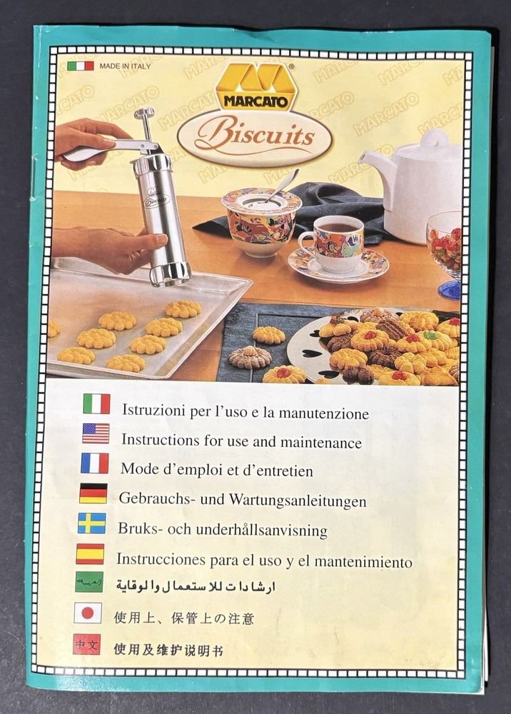 Marcato Biscuits Cookie Press Replacement Instructions Part Only