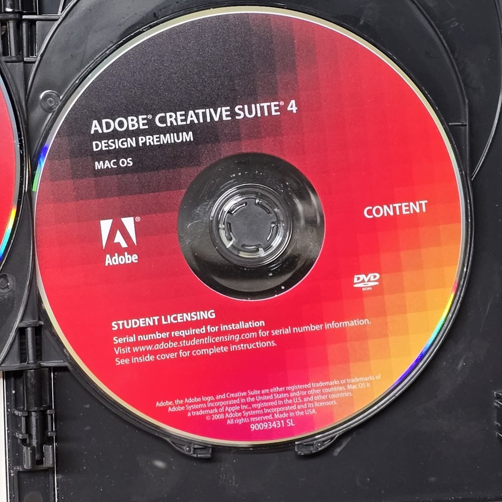 Adobe Creative Suite 4 CS4 Design Premium Mac OS Student Version WITH Serial #