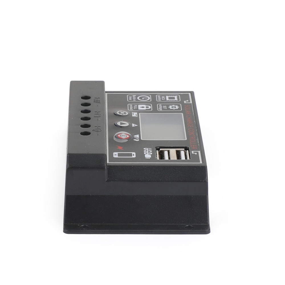 30-60A 12V/24V Solar Panel Battery Regulator Charge Controller 4-Stage Dual USB
