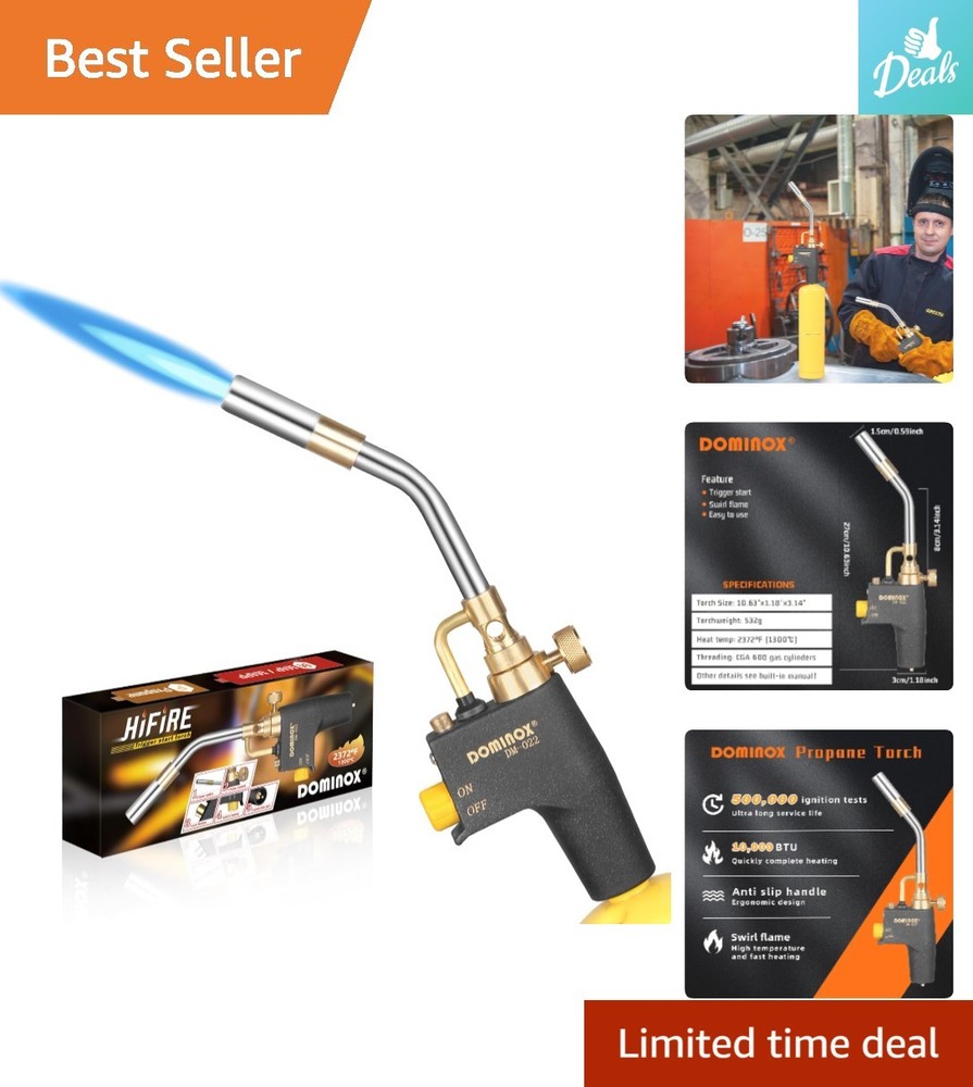 Durable Trigger Start High-Temperature Torch for Cooking, Welding & Crafting