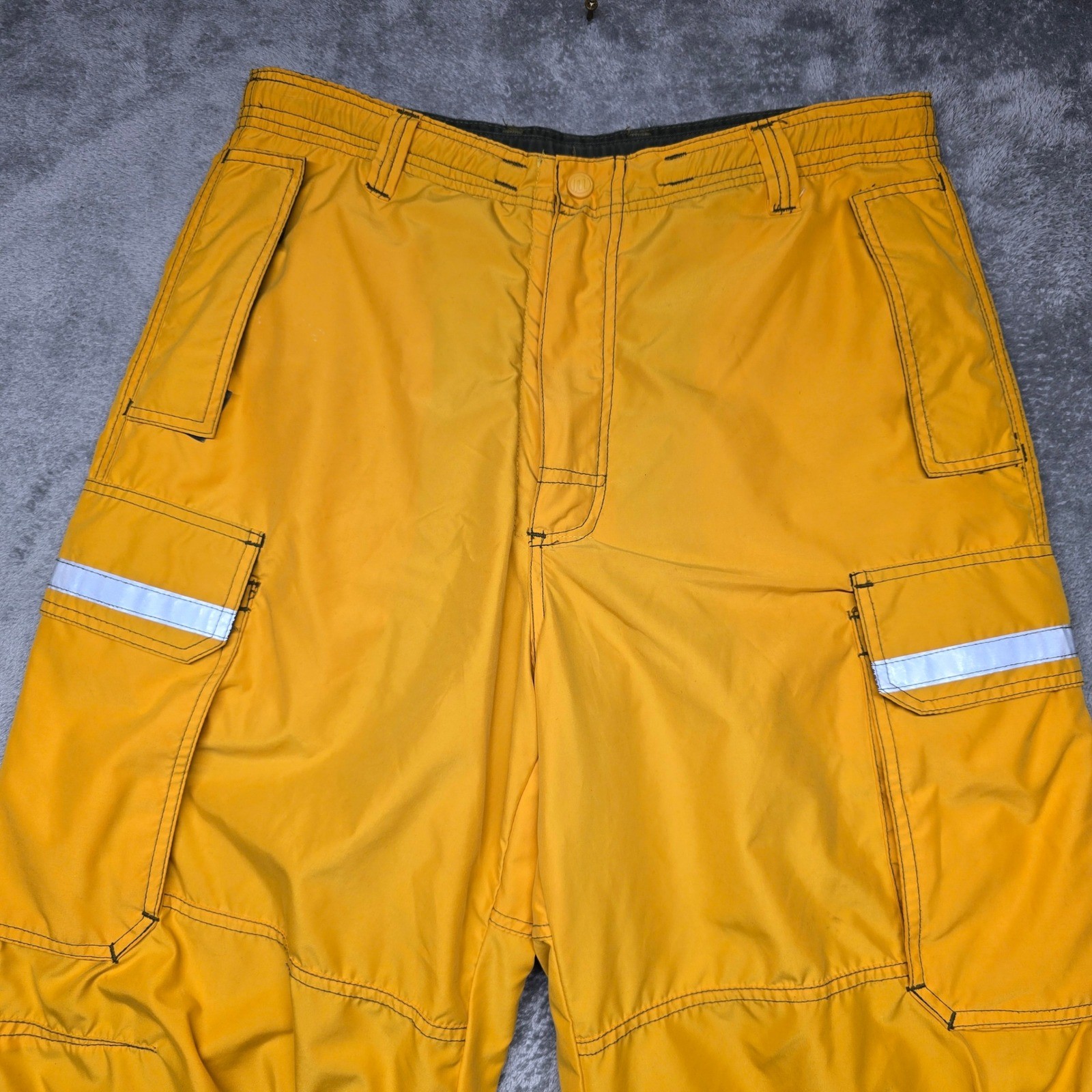 Vintage MACGEAR Reversible Cargo Pants Mens 36x32 Yellow/Green Gothic Skater