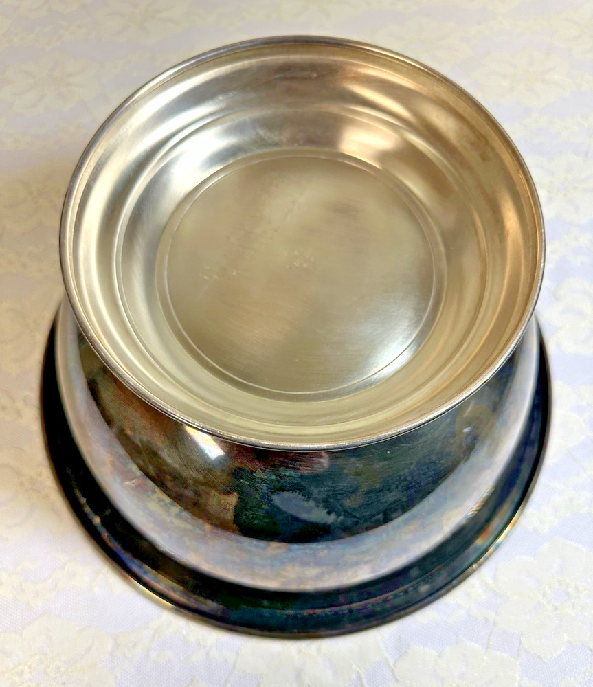 Poole Silver Co #502 12 12" Silverplate Pedestal Bowl Vintage