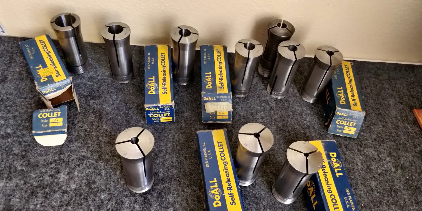 DoALL (Royal)  5C Round Collet Set 10 piece 3/16 - 1"