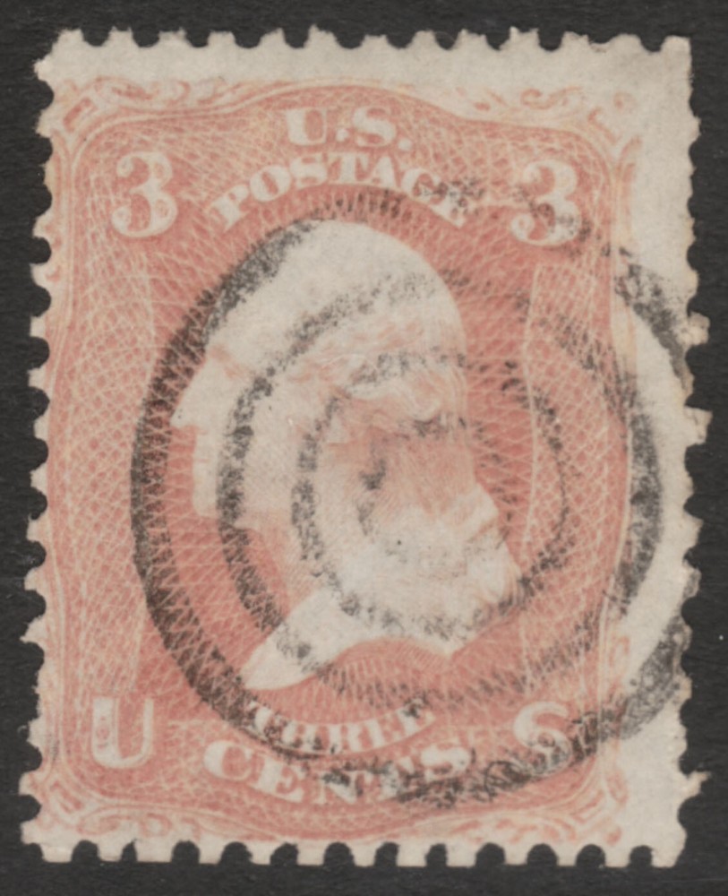 Scott #65 3 Cent 1861-62  Target Cancel     65SP23_32