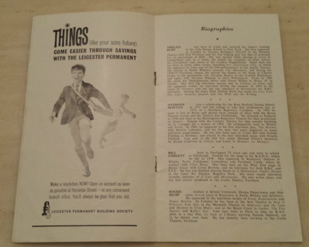 1960 Theatre Programme The Matchmaker - Thelma Ruby Anthony Morton