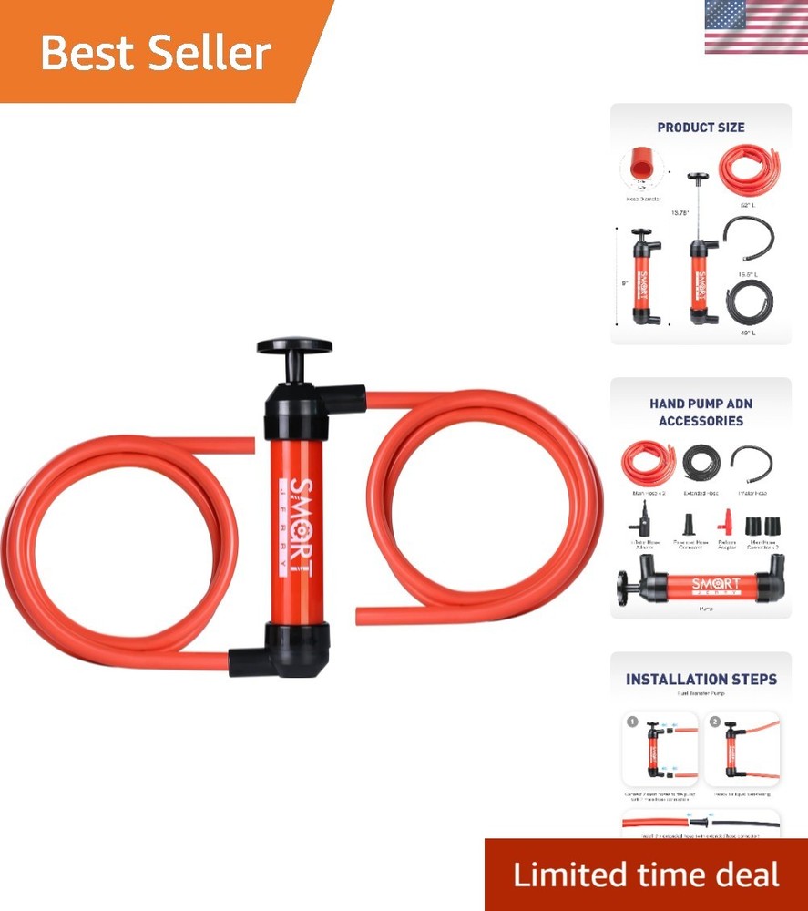 Multi-Use Hand Pump for Automotive Fluid Transfer - Quick Assembly & Ease
