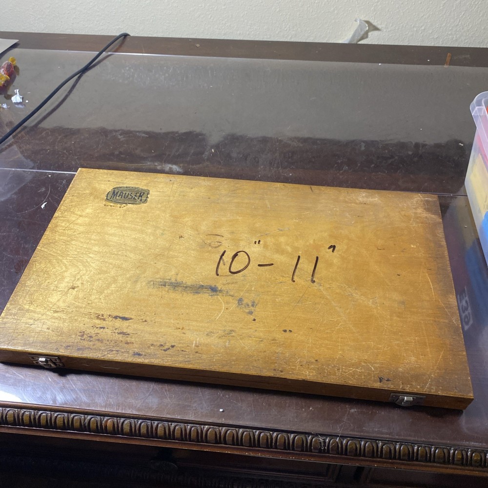 Mauser 10-11” Outside Micrometer With Case & Standard
