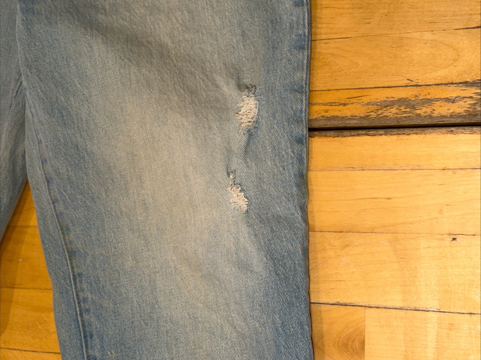 Abercrombie & Fitch The Boyfriend Mid Rise Distressed Blue Jeans Womens 29/8