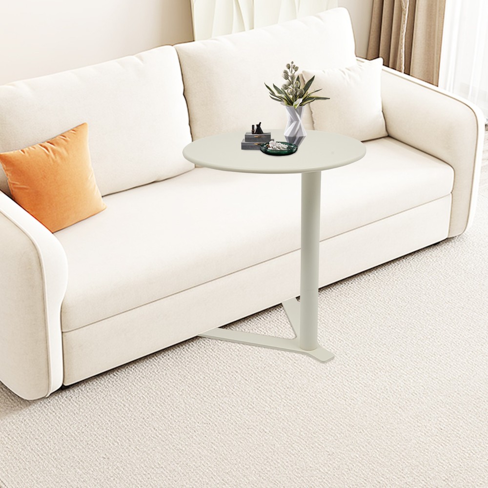 Round Side Table with Y-shaped Base, Side Table for Small Spaces,Couch End Table