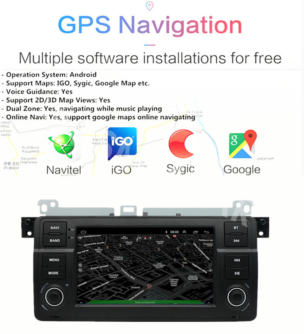 Fit For BMW E46 2-door Coupe 1999-2006 2DIN Car Stereo Radio Player Head Unit FM