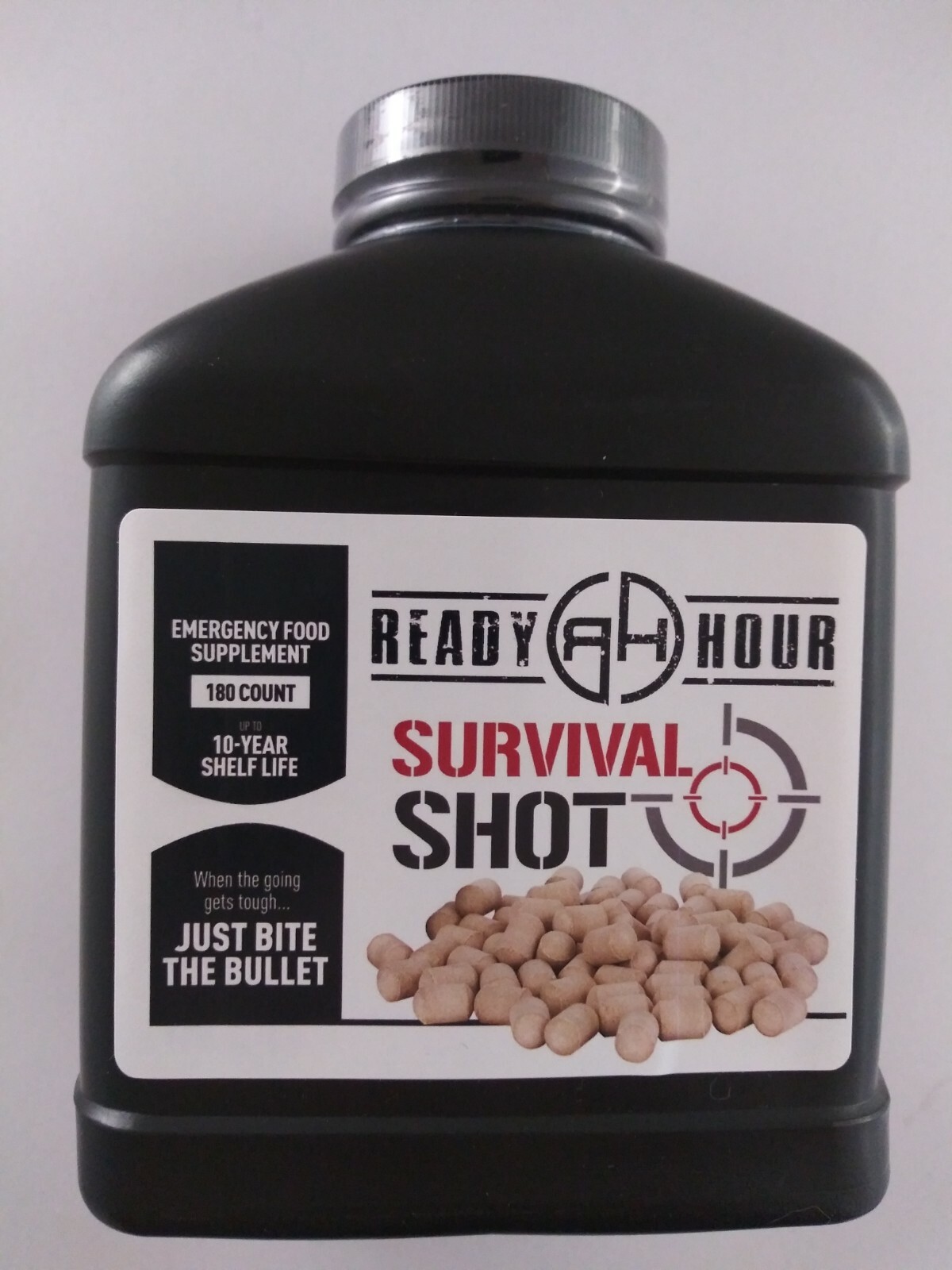 Survival Shot 180 Emergency Food Prepper Tablets Ready Hour 10-year Shelf Life